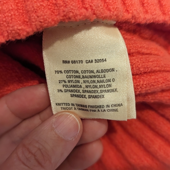 NWOT Anthropologie Moth Zurich Hooded Sweater Orange XXSP - Picture 12 of 12